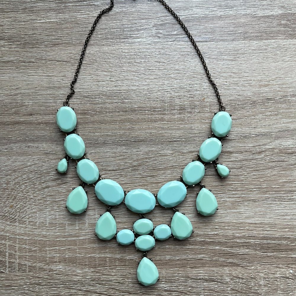 Mint Green J. Crew Statement Necklace